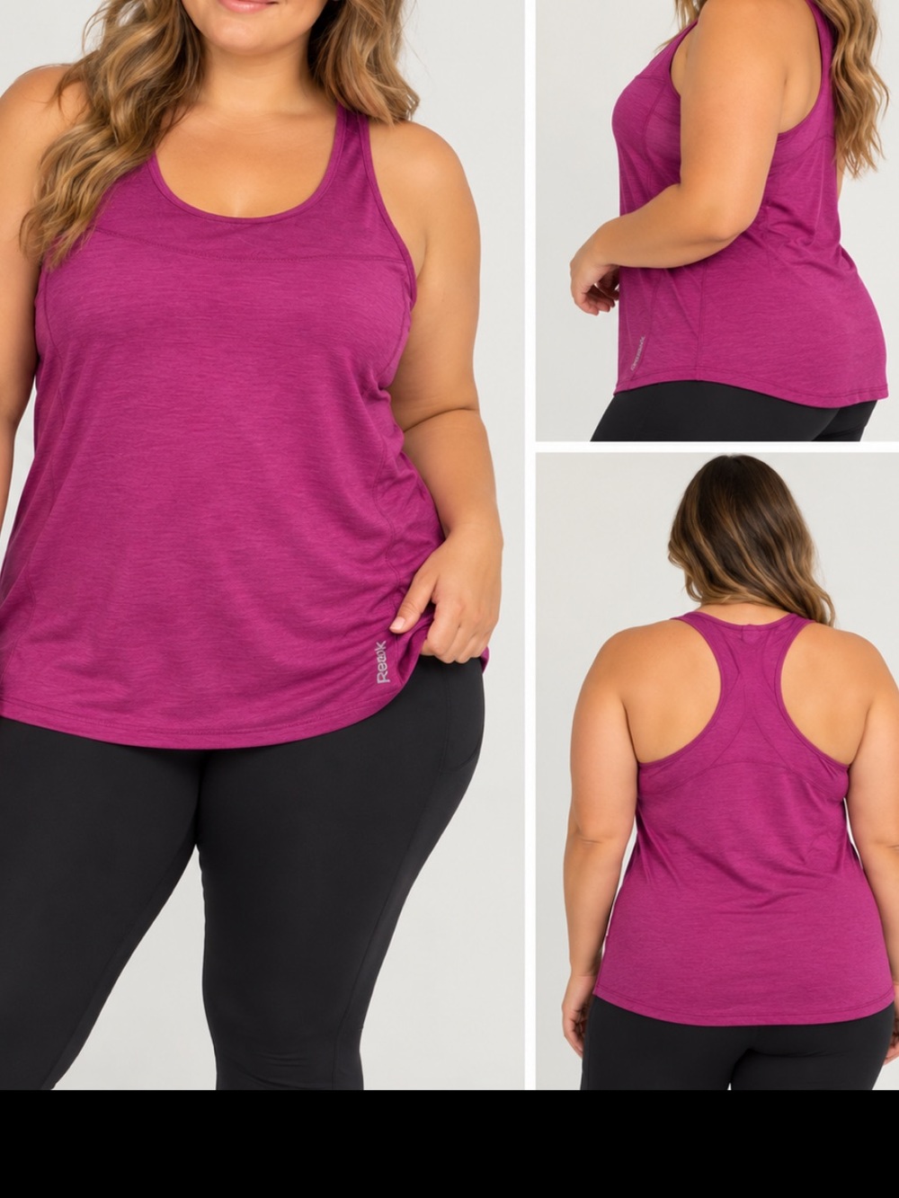 Reebok Curvy XL Racerback Tank Top - Fuchsia
Plus workout tank